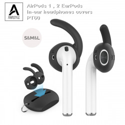 AhaStyle - PT60 AirPods  1 , 2  /EarPods 入耳式耳機套 (大, 中, 小 x 1對)  附收納套