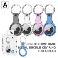AhaStyle - WG35 AirTag TPU保護套 金屬扣環鑰匙圈