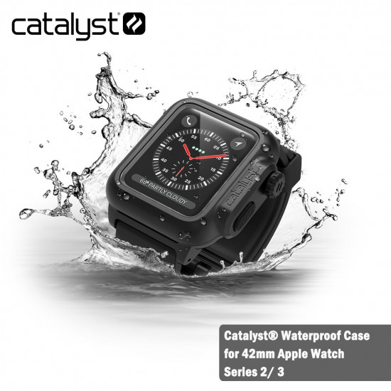 Catalyst - 高級 防水 及 防撞保護裝甲外殼 (42mm Apple Watch Series 2/3) - 黑色
