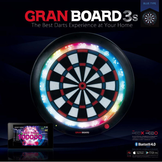GRAN DARTS - GranBoard 3S 炫彩智能靜音鏢靶 (藍色 /  綠色)