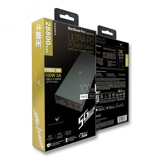 牛魔王 - SQ3080X 28,800mAh Ultra PD移動電源 超快100W輸入版