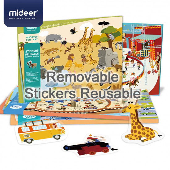 MiDeer - 可重複使用的可移除貼紙（交通）（MD1016）