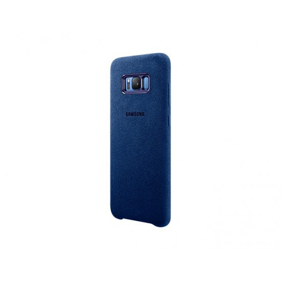 Samsung - S8+ 時尚手工絨皮背蓋 (藍色)