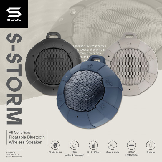 Soul - S-STORM 全天候防水無線藍牙揚聲器