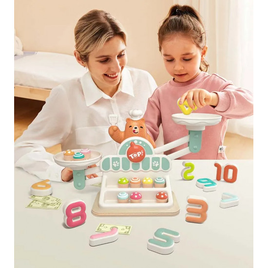 TOP Bright 34 部件 數學和邏輯天秤玩具(120560) 帶小熊和數字遊戲教育思維平衡