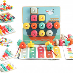TOP Bright - 彩虹堆疊排序盒 兒童串珠拼插形狀認知想像力玩具 (120450)