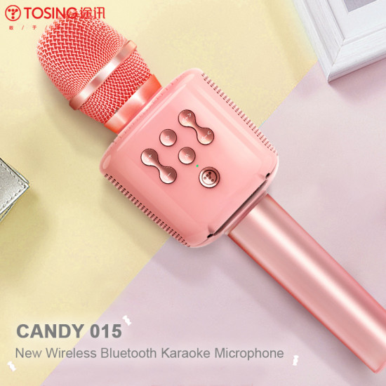 途訊 - Candy 015新款無線藍牙卡拉OK手持錄音麥克風連揚聲器(原裝行貨保養90天)