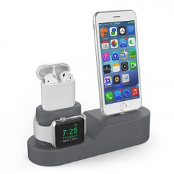 AhaStyle -  3 in 1 Premium Silicone Charging Stand for AirPods 1&2 & Apple Watch & iPhone