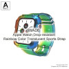 AhaStyle - WA06  Apple Watch Drop-resistant  Rainbow Color Translucent Sports Strap