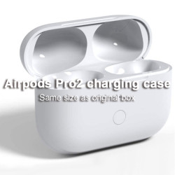 Air Pods pro2 Qi Wireless Charging Case Replacement (Air Pods pro2 Not Included) with Built-in Power Battery, 4 Times Full Charge