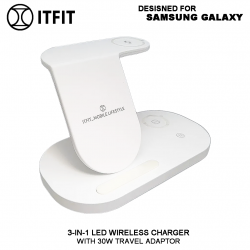 ITFIT - 三合一 LED 無線充帶30W旅行適配器