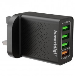Ismartdigi - IS-40W4A 40W 4 USB QC3.0 Fast Charging Plug