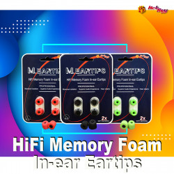 M.EARTIPS - HiFi Memory Foam In-ear Eartips (One set two packs, Each pack two pairs)