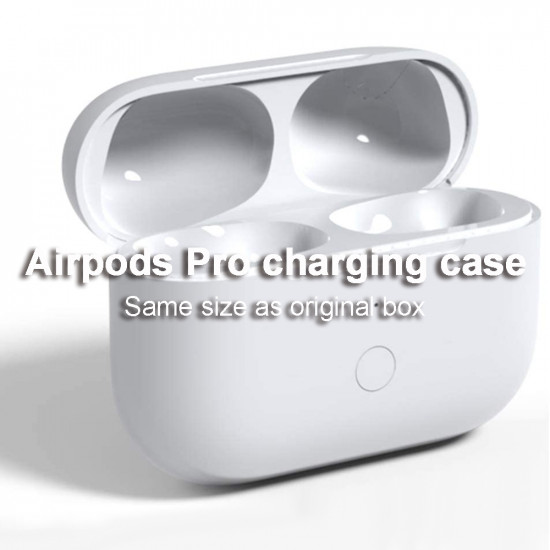 Qi Wireless Charging Case Replacement Compatible with Air Pods pro (Air Pods pro Not Included) with Built-in Power Battery, 4 Times Full Charge