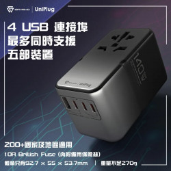 Savewo - UniPlug 140W PD3.1 Global Travel Fast Charging Plug
